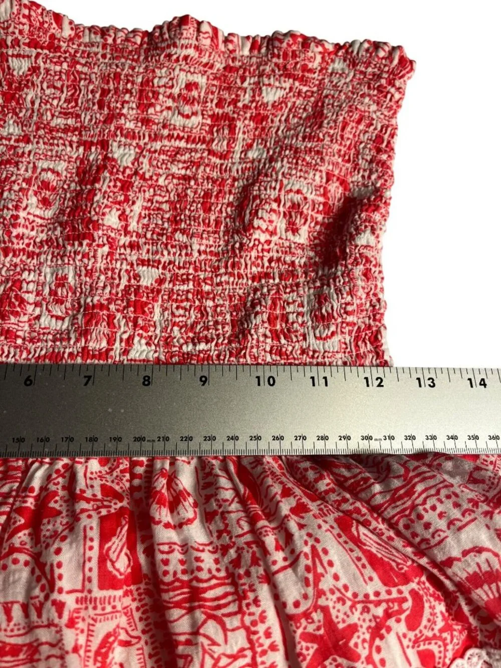 Lilly Pulitzer Mizner red (pink) L Strapless Smocked Tiered Mini Kelvina Dress - Picture 13 of 14